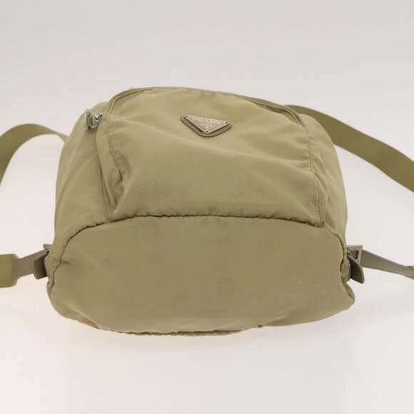 PRADA Backpack Nylon Khaki Silver Auth bs27513 main image 7